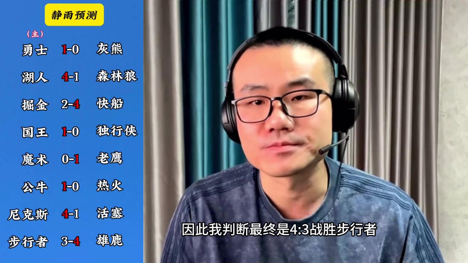 你同意嗎？靜雨對(duì)東西部季后賽球隊(duì)的預(yù)測(cè)：勇贏(yíng)熊 湖船尼鹿晉級(jí)